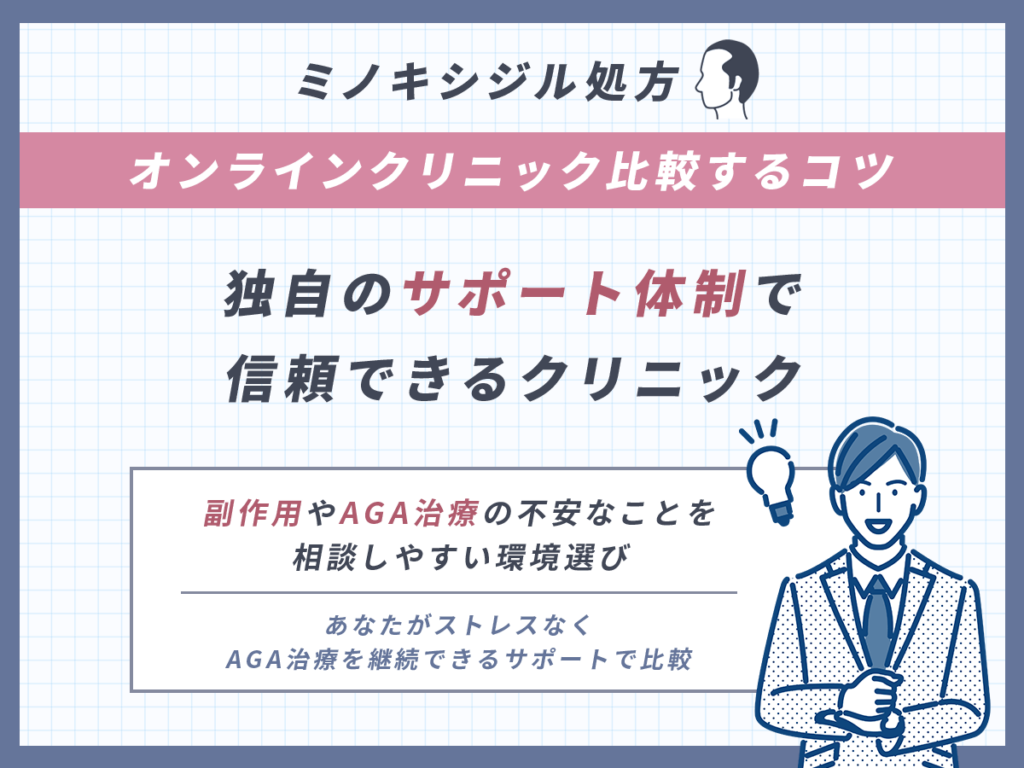オンラインクリニックのサポート体制に注目すると信頼できる