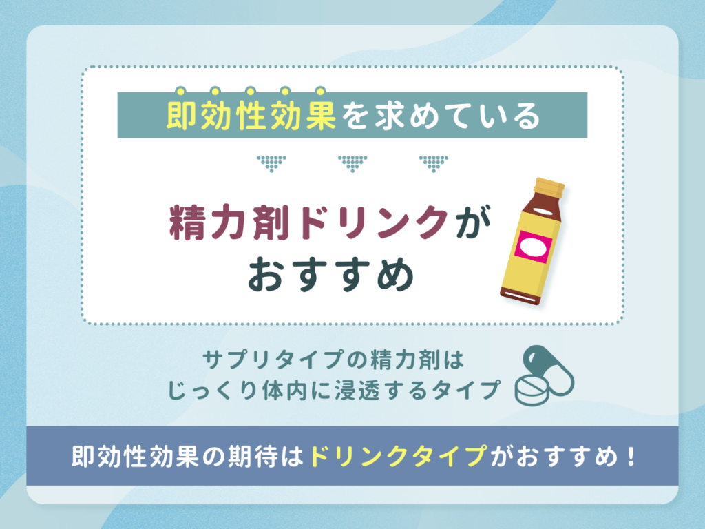 精力剤が効果ない口コミが出る理由②：即効性効果を求めてサプリを摂取している
